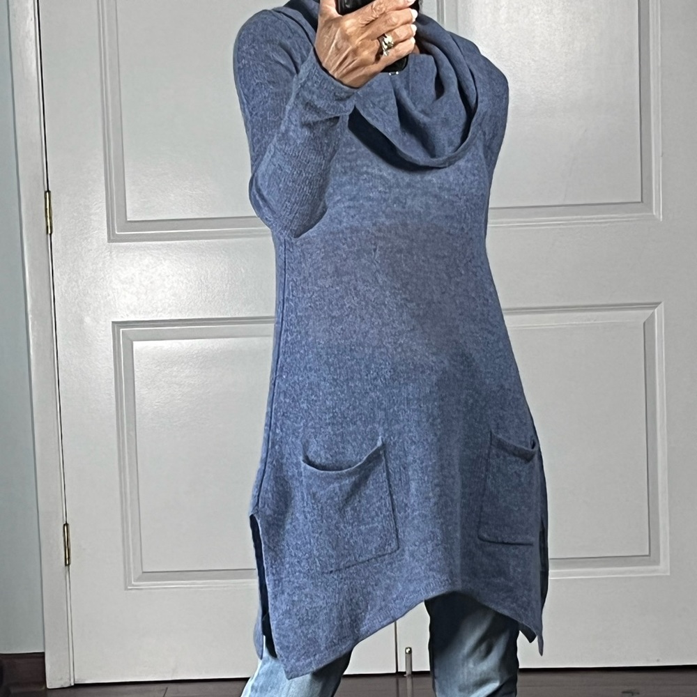 Sala Fifth Avenue 100% cashmere turtle neck hoodie sweater size XS - Picture 2 of 12